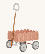 Olli Ella Seashell Pink Rattan Petal Wonder Wagon.