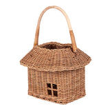 olli ella rattan hutch small basket on the white background