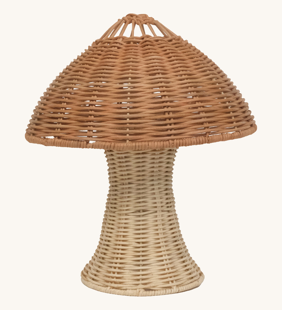Olli Ella Natural Rattan Mushroom Lamp.
