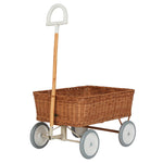 Olli Ella rattan wonder wagon toy in the natural colour on a white background