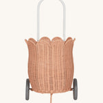 Olli Ella Seashell Pink Rattan Petal Luggy.