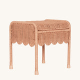 Olli Ella Petal Storie Stool in Seashell Pink Rattan.