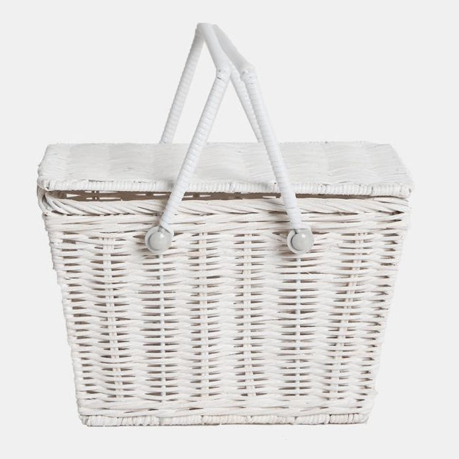 Ollie Ella Piki Picnic Basket - White – Babipur