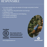 A graphic showing how environmental friendly the 350ml One Green Bottle stainless steel bottle is  