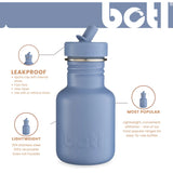 A graphic showing the features for the 350ml One Green Bottle stainless steel bottle
