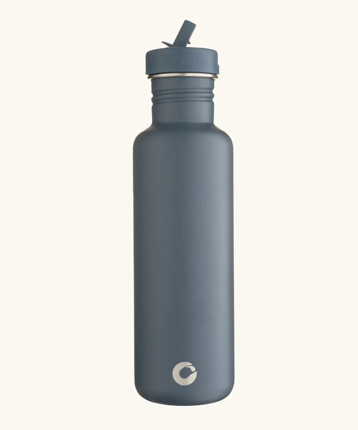 One Green Bottle stainless steel bottle in slate grey in 800ml with a matching leakproof sports cap