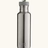 One Green Bottle stainless steel bottle in 800ml with a grey leakproof sports cap