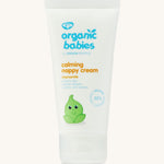 Organic Babies Nappy Cream Baby Balm on a plain background. 