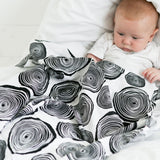  in striking black and white print