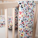 A closer look at the colourful Sycamore muslin print from the Etta Loves Organic Cotton Baby Muslin Squares 2 Pack - Fern/Sycamore