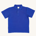 The Eco Outfitters organic cotton school polo shirt in Royal Blue.