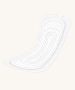 A single liner from the Organyc 20 Extra Long Panty Liners on a plain background. 