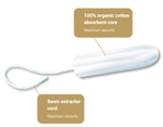 Individual tampon on a white background