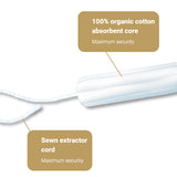 Individual tampon on a white background