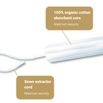 Individual tampon on a white background.