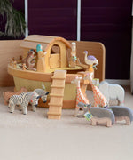 Ostheimer wooden Noah’s Ark with hand-painted animals and figures, heirloom toy handmade in Germany and available at Babipur.