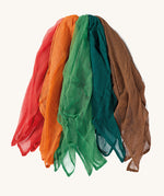Ostheimer Autumn Decoration Scarves in a set of 5 on a plain background.