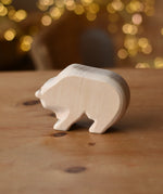 Ostheimer bear natural wooden rabbit wooden toy figure.