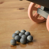 Ostheimer 10 wooden grey balls for the cannon.