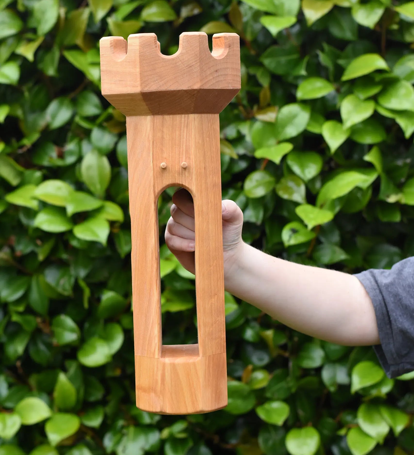 Ostheimer castle round tower wooden toy building. 