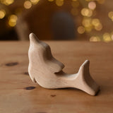Ostheimer dolphin natural wooden rabbit wooden toy figure.