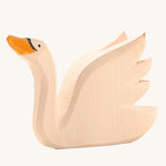 Ostheimer Swan with High Neck wooden toy figure on a plain background.
