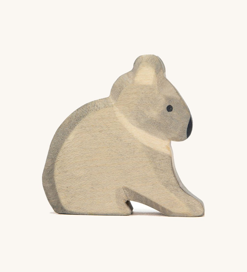 The Ostheimer hand painted and handmade wooden sitting koala figure toy.