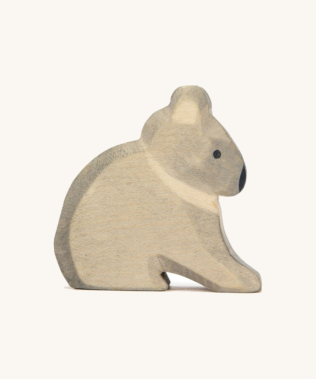 The Ostheimer hand painted and handmade wooden sitting koala figure toy.