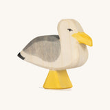 The Ostheimer hand made and hand painted seagull toy figure, with a grumpy expression.