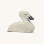 The Ostheimer hand made and hand painted baby swan wooden toy figure.