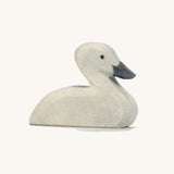 The Ostheimer hand made and hand painted baby swan wooden toy figure.