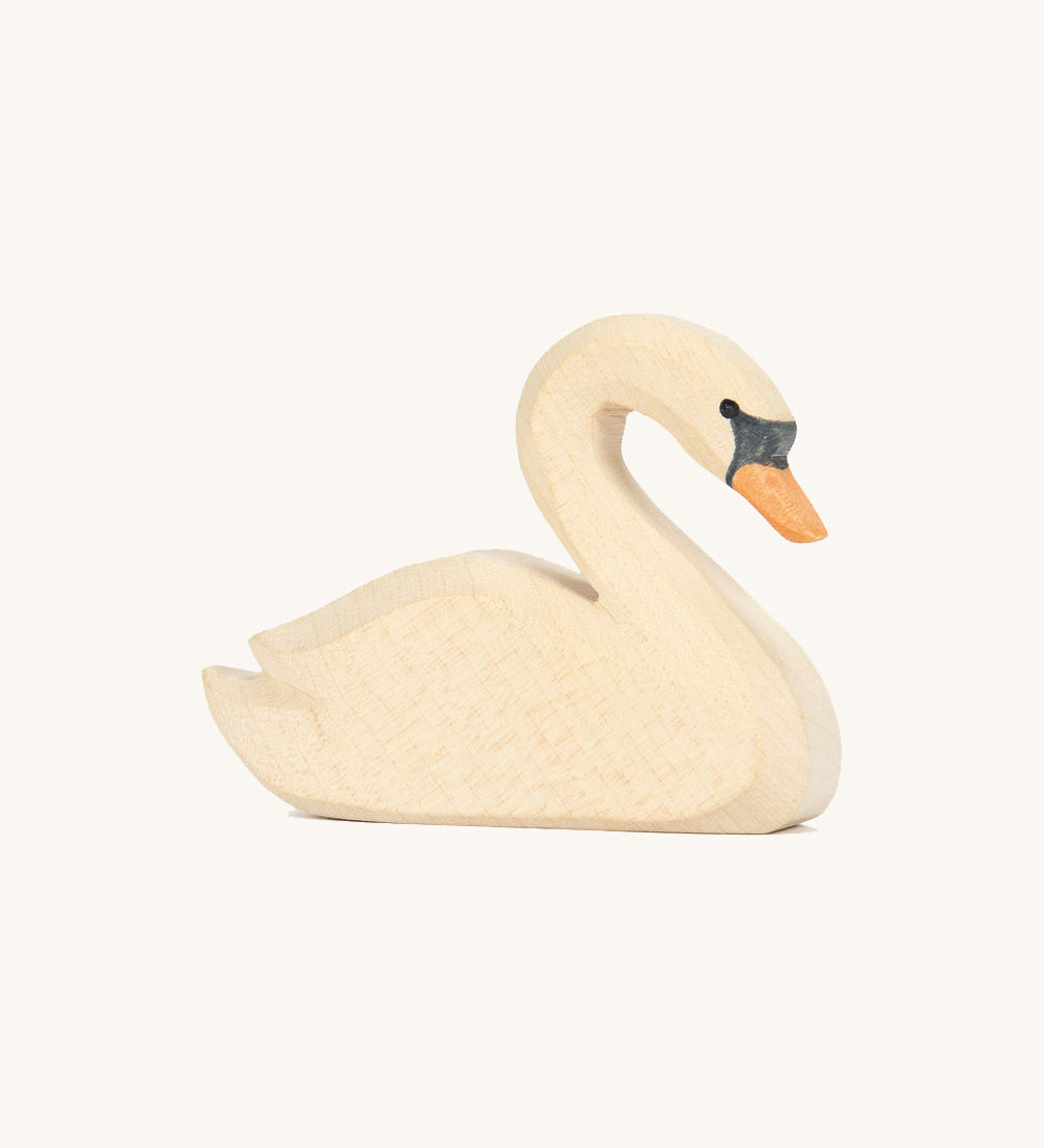 The Ostheimer hand made and hand painted swan wooden toy figure.