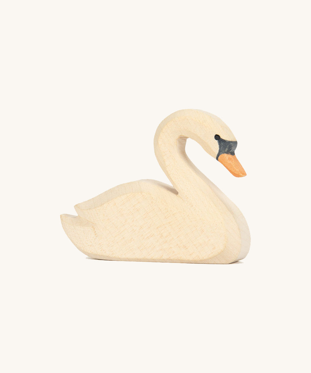 The Ostheimer hand made and hand painted swan wooden toy figure.