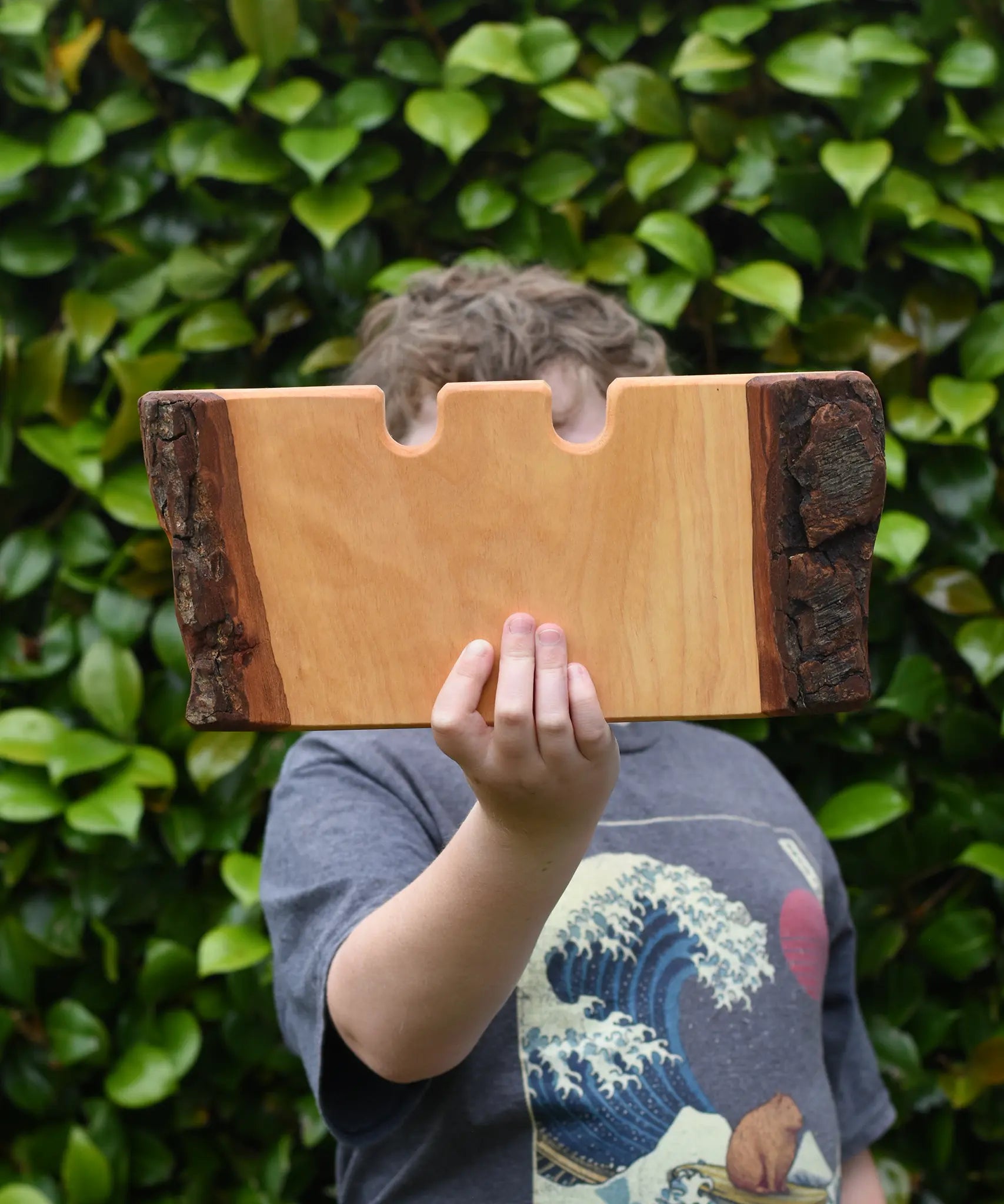 Ostheimer large wooden castle wall in a child's hand.