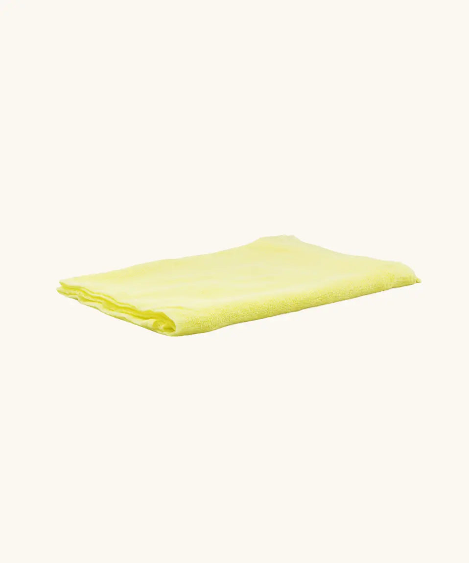 Ostheimer lemon yellow decoration scarf play cloth folded. 