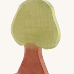 Ostheimer Linden Tree wooden toy figure on a plain background. 