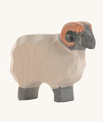 Ostheimer Moorland Ram toy figure on a plain background. 