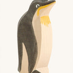 Ostheimer Penguin with a high beak on a plain background.