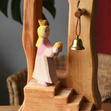 Ostheimer princess for frog king placed on the steps of the tower with stairs. 