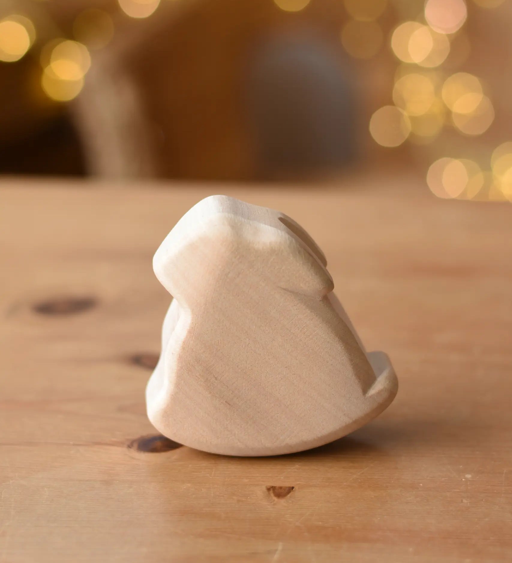 Ostheimer natural rocking wooden rabbit wooden toy figure.