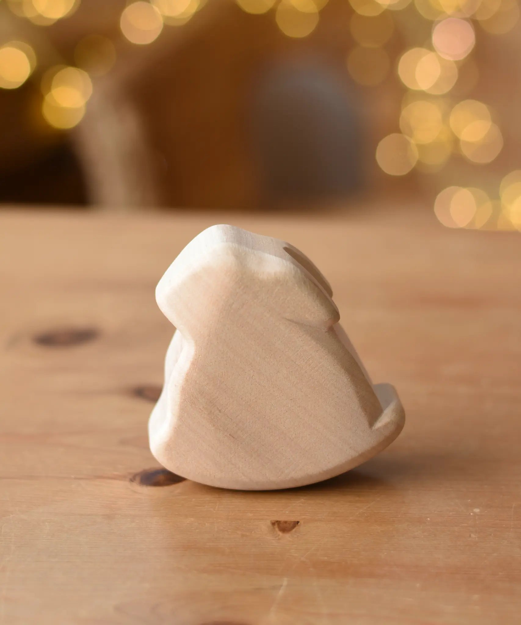 Ostheimer natural rocking wooden rabbit wooden toy figure.