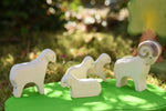 Ostheimer small world play scene with lamb, sheep and ram in the Babipur garden.