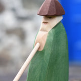 Ostheimer shepherd with staff, close up of details on the face. 