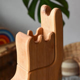 Close up of the top of the tower on the Ostheimer small wooden lookout tower wooden toy 