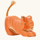 Ostheimer small lurking tiger handmade wooden toy figure.