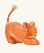 Ostheimer small lurking tiger handmade wooden toy figure.