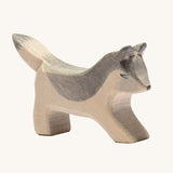 Ostheimer small running wolf toy on a plain background. 