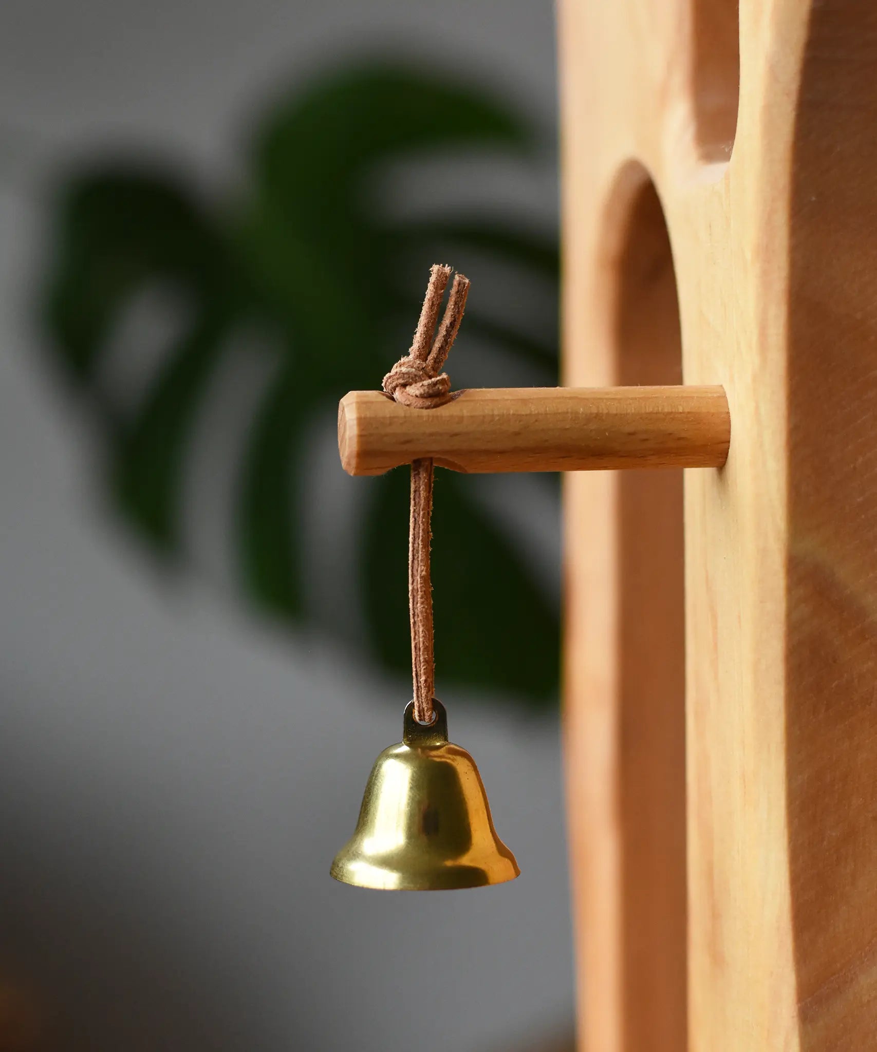 Close up of the metal bell on the Ostheimer tower with stairs with stairs. 