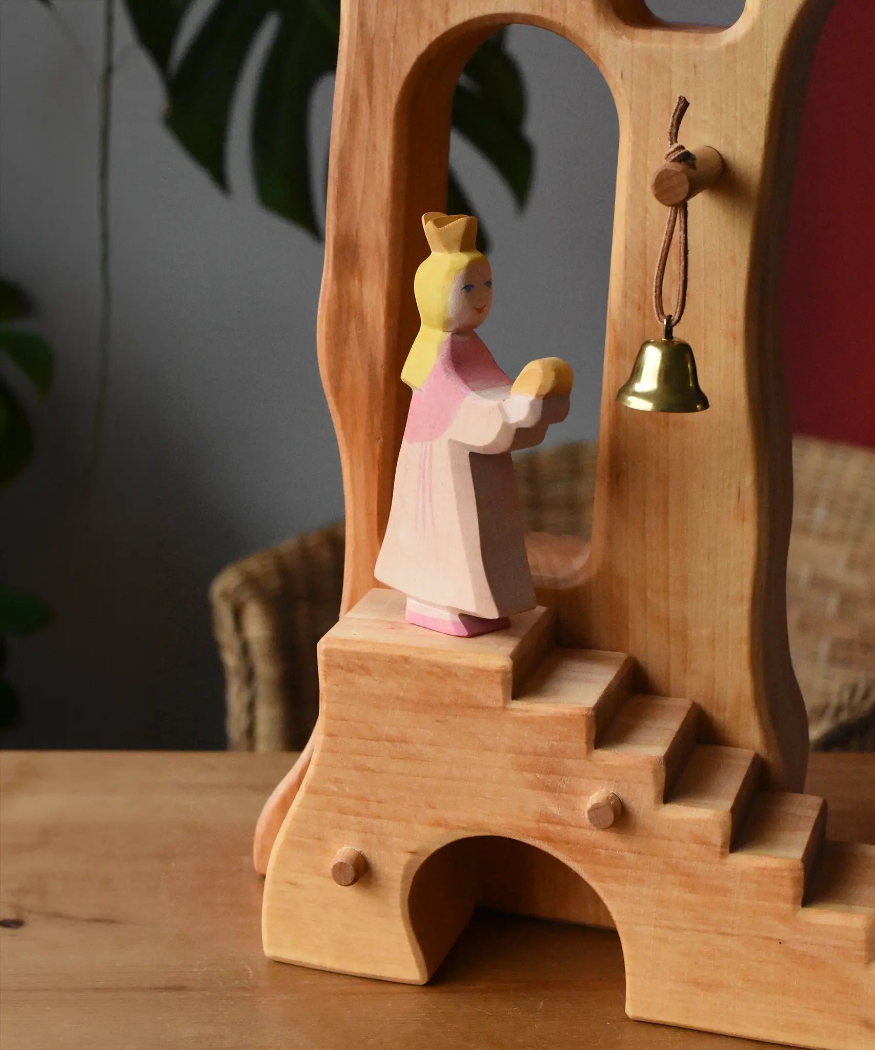 Ostheimer princess for frog king placed at the top of the stairs on the Ostheimer tower with stairs. 