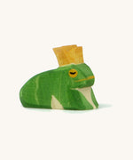 Ostheimer miniature wooden frog king toy figure. This wooden figure is part of a large range of expertly hand crafted wooden toys here at Babipur. 